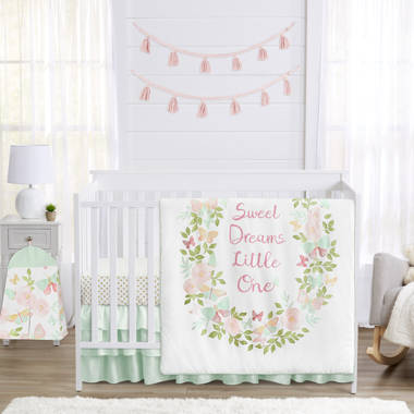 Light pink nursery store bedding